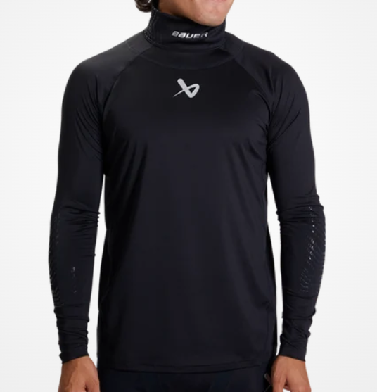 BAUER LS CUT-RESISTANT NECK PROTECT BASE LAYER - Black Medium Men's Bauer Compression (Used)
