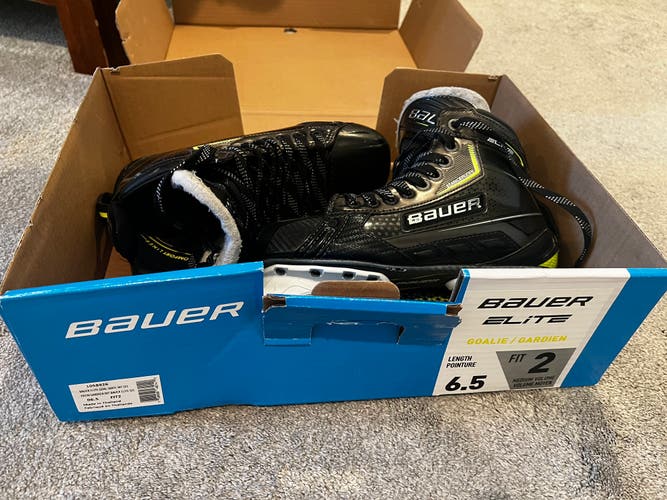 2021 Bauer Elite Hockey Goalie Skates Regular Width 6.5 (Used)