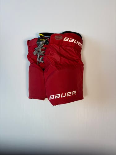 New Youth Bauer Supreme Mach Hockey Pants - Red