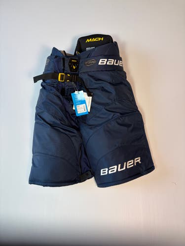 New Intermediate Large Bauer Supreme Mach Hockey Pants - Navy