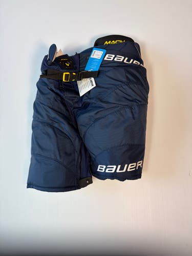 New Senior Bauer Supreme Mach Hockey Pants - Navy