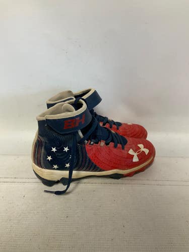 Used Under Armour BH BB/SB Cleats Royal Blue And Red Junior 04 11823-S000041563