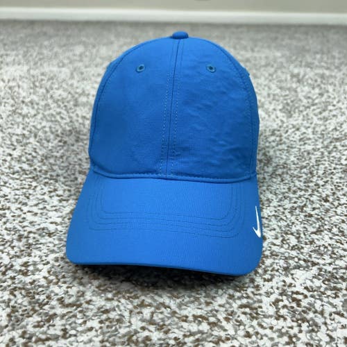 Nike Golf Hat Cap Strap Back Mens One Size Blue Performance Swoosh Sports Casual