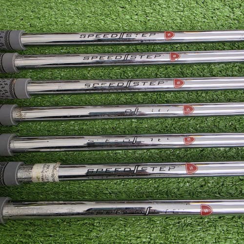 True Temper SpeedStep Speed Step Stiff Steel Iron Shafts Set Of 7 34.5"-37.75"