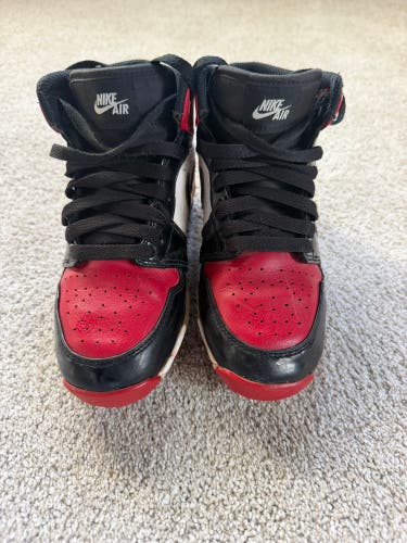 Red Kid's 2Y (Big Kids / Youth) Nike Air Jordan High Top Molded Cleats (Used)