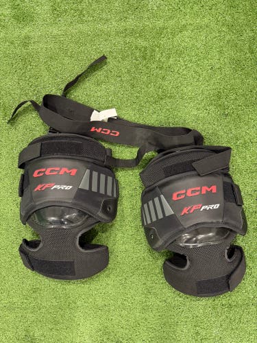 CCM KP Pro Goalie Knee Pads | Senior | Mint Condition w/ Garter Belt