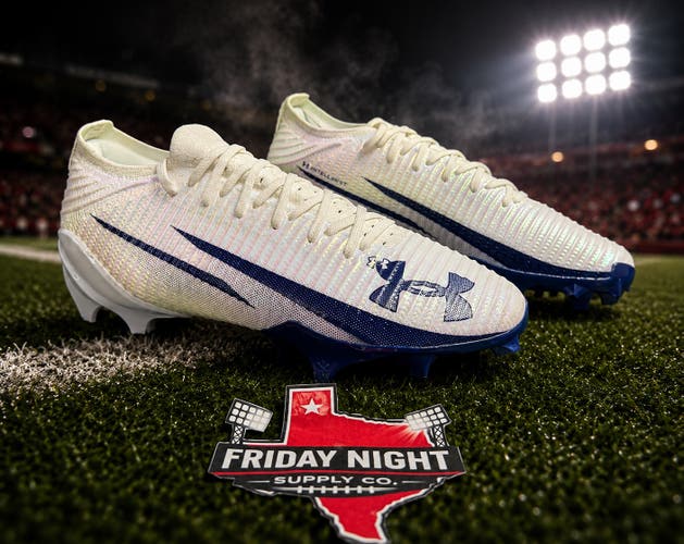 NEW Under Armour Blur Pro Intelliknit Football Cleats Men’s 12.5 White Pearl Iridescent Speed