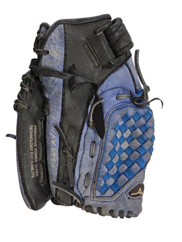 Used Mizuno POWER CLOSE BB/SB Glove RH Throw Royal Blue 11 1/2" 11450-S000527880