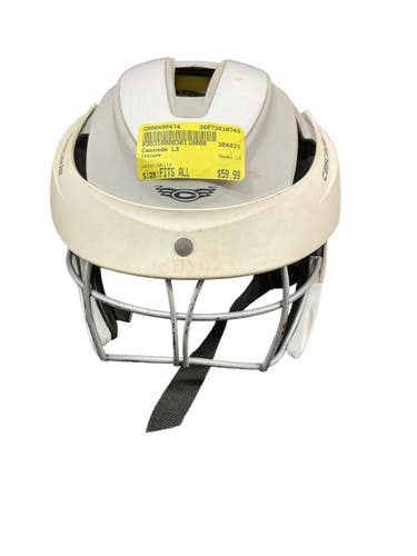 Used Cascade LX Lacrosse Helmet White Fits all 10743-C000490474
