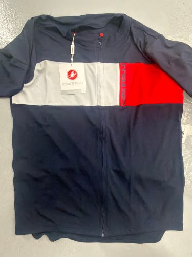 Navy white red XL Men's Castelli Jersey (New)