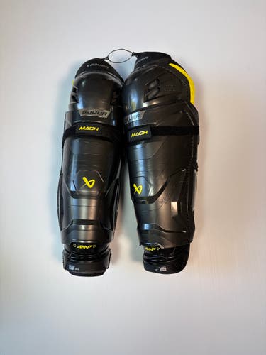 New 17" Senior Bauer Supreme Mach Hockey Shin Pads