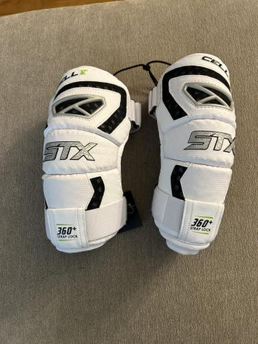 New STX Cell V Arm Pads - White, Size Large