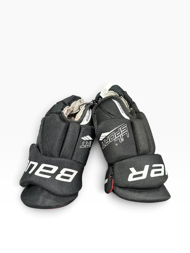 Used Bauer LIL SPORT GLOVES Junior Gloves Black 12" 11375-S000381579