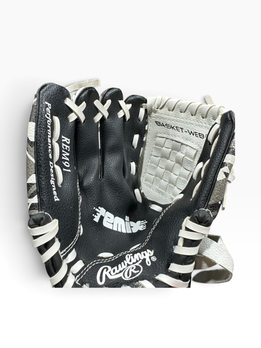 Used Rawlings REM91 BB/SB Glove LH Throw Grey 8" 11375-S000381614
