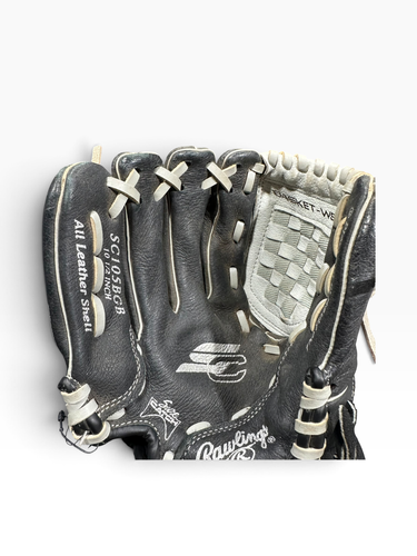 Used Rawlings SC105BGB BB/SB Glove LH Throw Black 10 1/2" 11375-S000381613