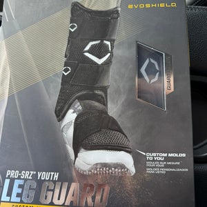 Black Junior EvoShield Leg guard Shin Guards (New)