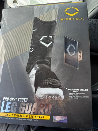 Black Junior EvoShield Leg guard Shin Guards (New)