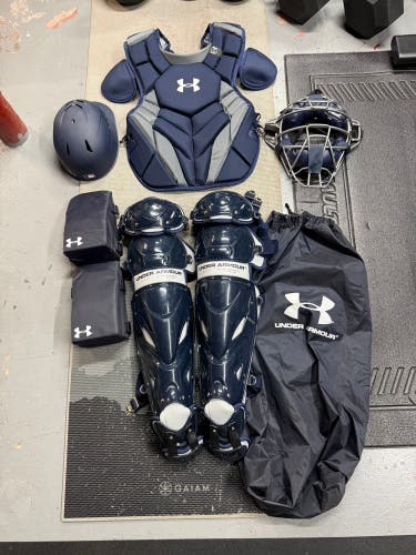 Under Armour Pro series Catcher's Set Navy NWOT