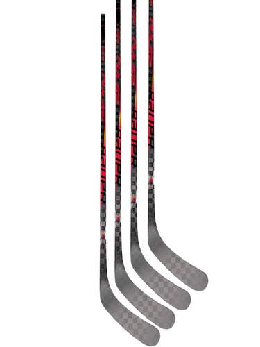 (4-Pack) New Senior Red LH Bauer Pulse, 87 Flex, P92 Curve