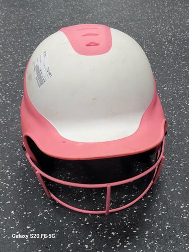 Used RIP-IT HELMET Batting Helmet w/Mask Pink And White M/L 11849-S000043584