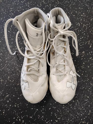 Used Under Armour Jr FB Cleats White Junior 04 11849-S000043661