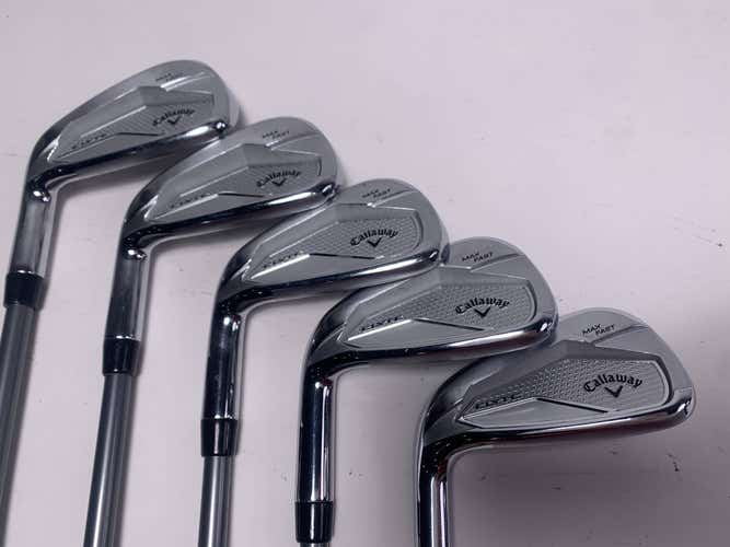 LEFTY Callaway Elyte Max Fast Iron Set 6-PW Denali Blue 5.0 55g Senior LH +1''