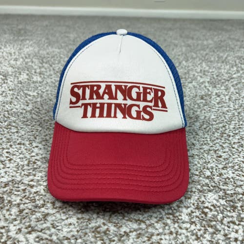 Stranger Things Hat Cap Snap Back Red White Blue Mesh Trucker Netflix TV Mens