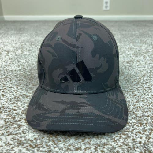 Adidas Hat Cap Snap Back Black Gray Camouflage Camo Performance Golf Mens