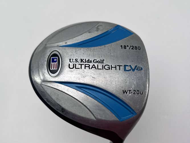 US Kids UltraLight DV2 Driver 18* Ultralight 48" Blue 48g Youth Graphite RH