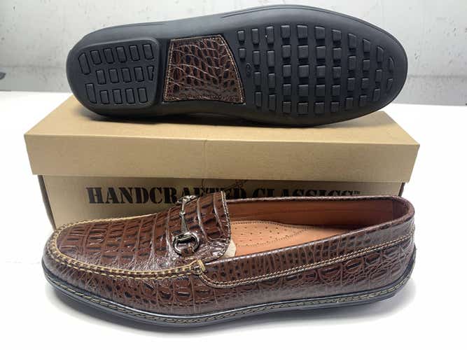 T.B. PHELPS Rust Croco Bit Driver Loafers Men's SZ 14 NIB