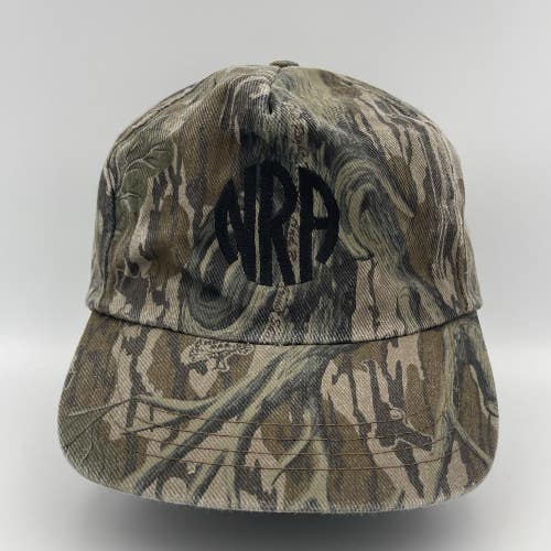 Vintage Mossy Oak NRA Camo Hat Cap Snapback Embroidered Logo Hunting USA 80s 90s