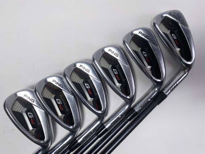 Ping G410 Iron Set 6-PW+GW White Dot 3* Up Alta CB AWT Stiff Graphite Mens RH