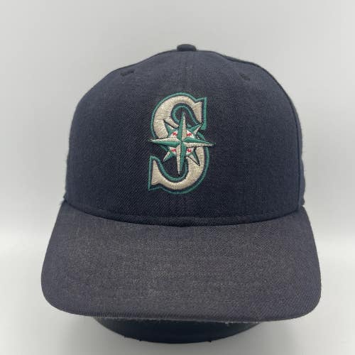 Seattle Mariners Hat Fitted Size 7 New Era 5950 Vintage USA Wool MLB Cap Diamond