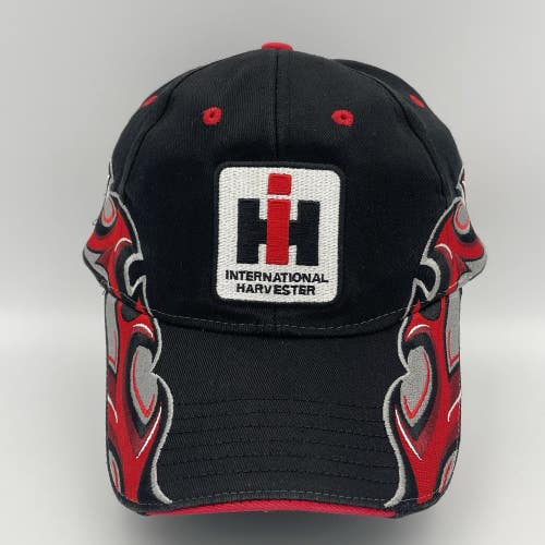 International Harvester Flames Adjustable Strapback Hat Cap Rare
