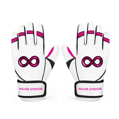 Major Atwood Short Cuff Batting Gloves - Strawberry Milkshake (NEW) **Lg & Med**