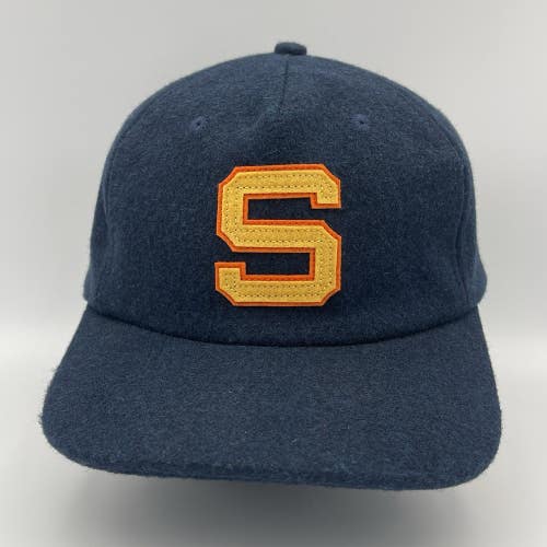 Seager Grit Company Blue Wool Snapback Hat Cap RARE