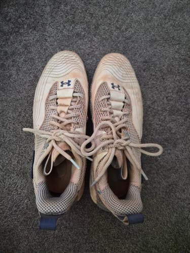 Royal/White Men's Size M 10.5 (W 11.5) Adult Under Armour High Top Metal (Used)