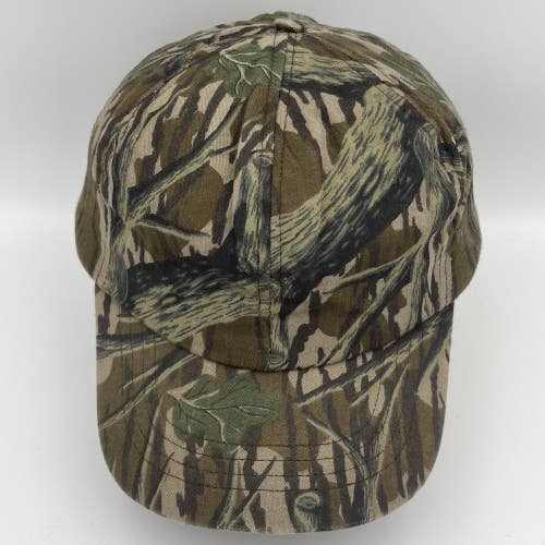 Vintage Mossy Oak Tree Stand Camo Whitewater Outdoors Ear Flap Hunting Hat Sz L