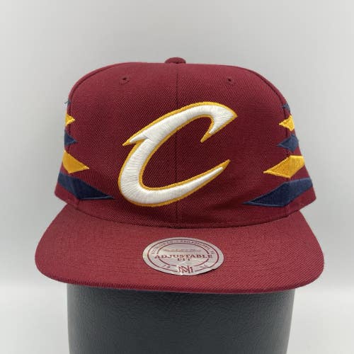 Cleveland Cavaliers Mitchell And Ness Diamond Cut Adjustable Fit Snapback Hat