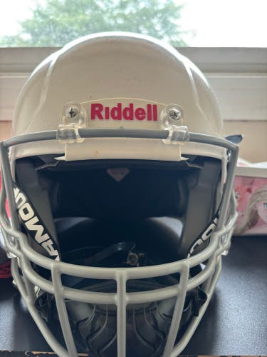 White Adult Large Riddell Speed Helmet (Used)
