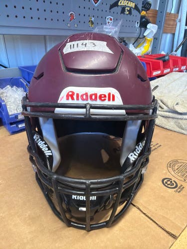 USED RIDDELL FLEX ADULT HELMET - MEDIUM - FLAT MAROON