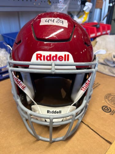 USED RIDDELL FLEX ADULT HELMET - MEDIUM - PEARL CARDINAL