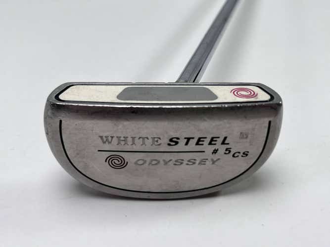 Odyssey White Steel 5 Center Shaft Putter 36" SuperStroke Wrist Lock Grip RH
