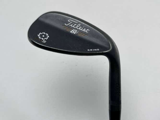 Titleist Vokey SM5 Raw Black Wedge 58* 7 Bounce S-Grind Wedge Steel Mens RH