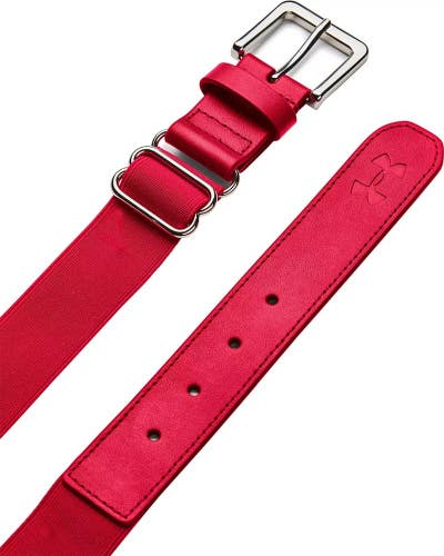 Lot of 2 Under Armour Youth Baseball Softball Belt Red OSFA Adjustable Elastic