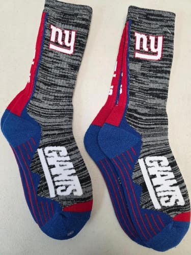 ST5 Mens NFL NEW YORK GIANTS Crew Socks Lot of 2 Pair MEDIUM New