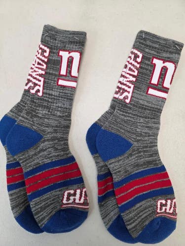 ST6 Mens NFL NEW YORK GIANTS Crew Socks Lot of 2 Pair MEDIUM New
