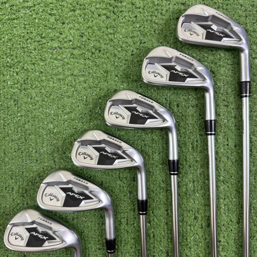 Callaway Apex CF 19 Forged Iron Set 6-PW AW True Temper Elevate 95 Stiff Flex