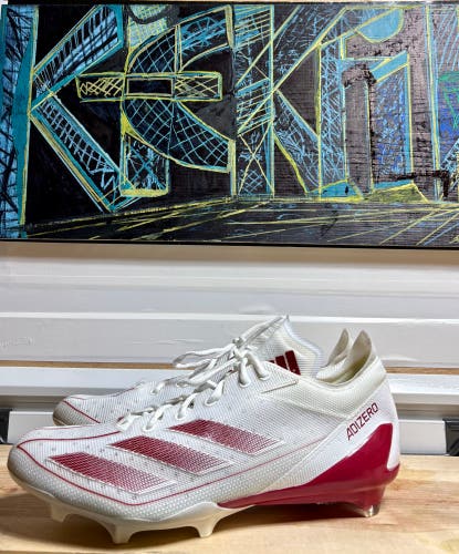 Adidas Adizero Electric Cleats - Red/White: Men’s Size 12.5