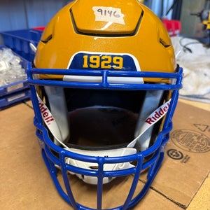 USED RIDDELL FLEX ADULT HELMET - MEDIUM - METALLIC SUNFLOWER GOLD